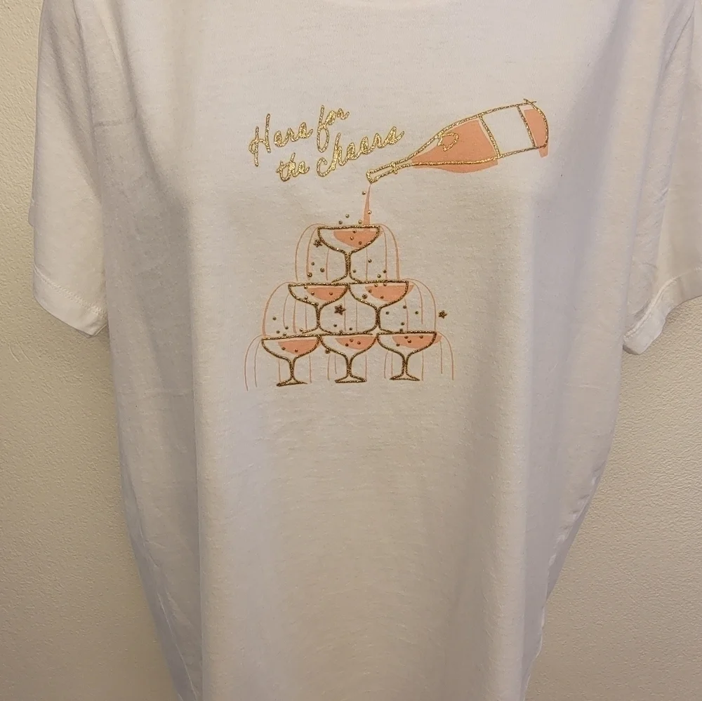 NWT J. Crew T-Shirt with Glitter Graphics